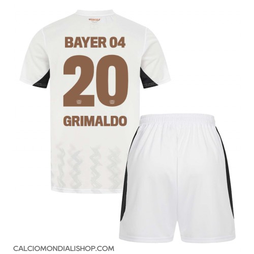 Maglie da calcio Bayer Leverkusen Alejandro Grimaldo #20 Seconda Maglia Bambino 2024-25 Manica Corta (+ Pantaloni corti)